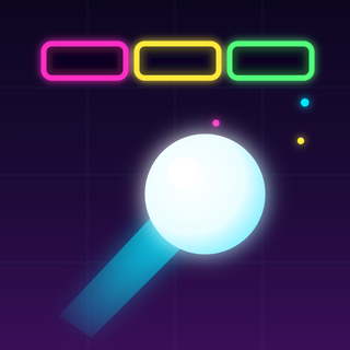 Bounce Em Balls – iOS neon arcade brick-breaker app icon